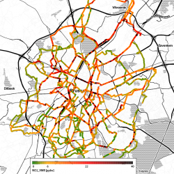 NO2-concentraties gemeten door het bikeDOAS-instrument 2022