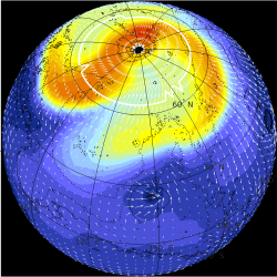 Snapshot of a GEM-Mars simulation of ozone