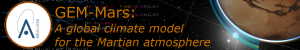Global climate model Mars atmosphere website banner