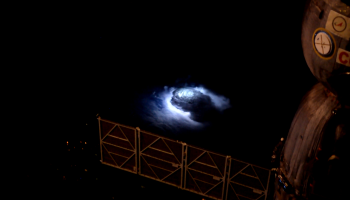 Thunderstorm seen from the space station
