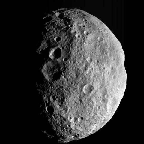Giant asteroid Vesta's north pole